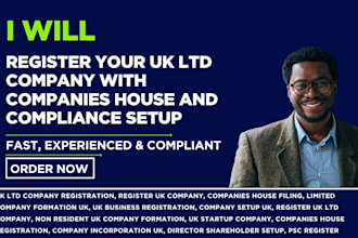 register your UK ltd company with companies house and compliance setup