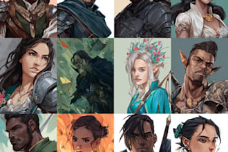 design custom dnd party portraits and group art