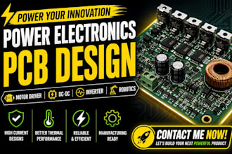 design power electronics pcb, motor driver, dc dc converter, inverter pcb