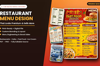 design a mouth watering restaurant menu that increases sales