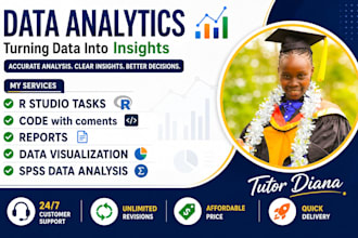do anything code in r programming, rstudio ,spss and reports