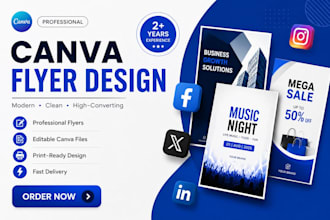 design professional canva flyers