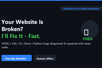 repair your broken website fast and fix errors