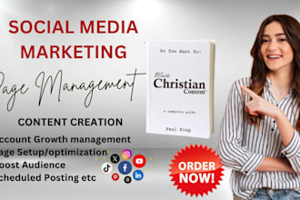 be your christian facebook, instagram and tiktok social media page manager