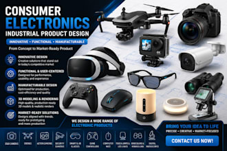 detail  consumer electronics product design for manufacturing  using solidworks
