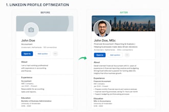 professionally improve your linkedin profile and CV