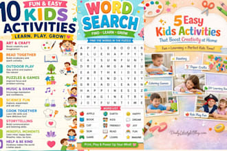 create kids learning activities crossword puzzles, mazes, alphabet tracing pages