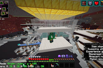 build a minecraft survival starter base with gear and farms