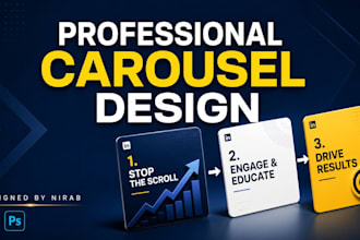 design professional linkedin carousel and instagram carousel posts