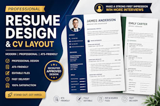 build professional resume design and modern CV layout