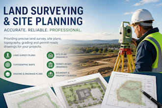 licensed land survey draw survey plans site plan topography land surveyor