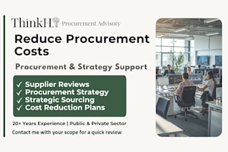 create procurement strategies and cost reduction plans