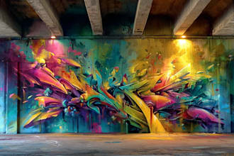 make urban graffiti style artwork for your business
