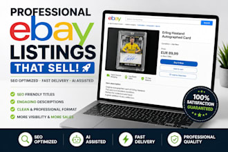 create professional ebay listings and product descriptions