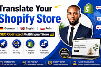 create localize and translate multilingual shopify store into german english
