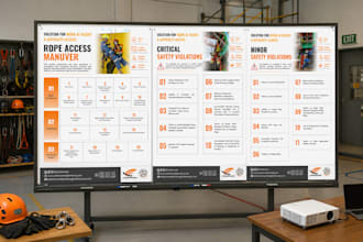 design professional infographic and visual training material