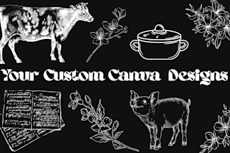 design a professional poster, menu or document in canva