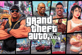 draw realism style gta character illustration for you