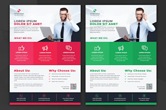 design professional, modern flyer, digital and print