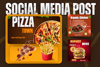 design professional food advertisement posts