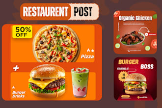 design professional food advertisement posts