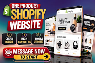 build a shopify one product store that sells