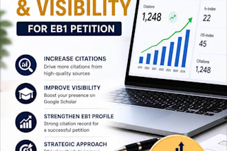 increase google scholar citations and visibility for eb1 petition