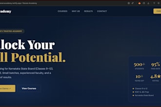 build a professional website for your coaching center or academy