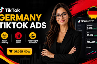 run germany tiktok ads, german tiktok ads manager, and german tiktok marketing