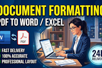 do professional document formatting and PDF conversion