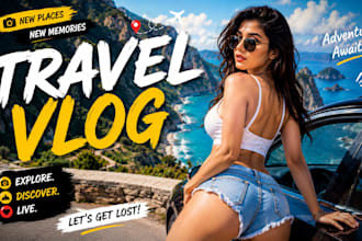 design eye catching sexy travel vlog youtube thumbnail