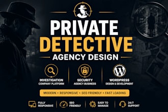 create a professional private detective agency website in wordpress