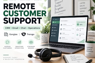 provide customer support, CRM and virtual assistant services