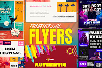 design stunning event flyer that sells out party or festival