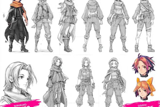 design professional anime character reference