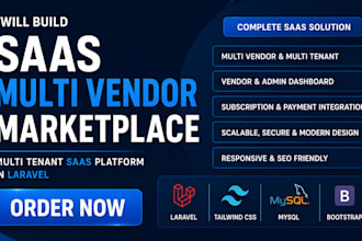 build saas multi vendor marketplace website multi tenant saas platform in larave