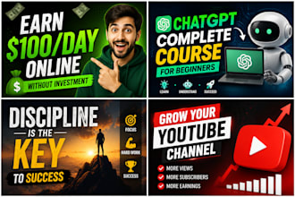 design a stunning youtube thumbnail that gets clicks