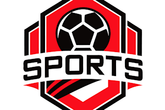 make custom sports logo design with branding