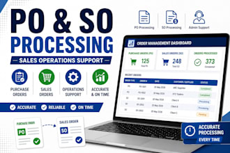 process purchase orders sales orders and operations support