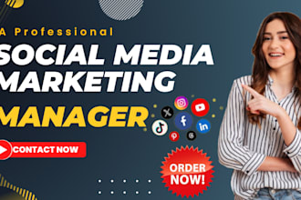 be your social medial marketing manager tiktok content creator instagram manager