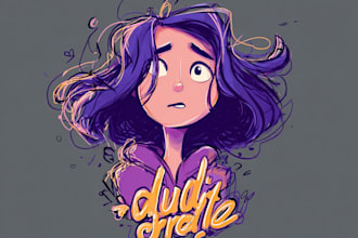 create cute doodle art illustration, and cartoon