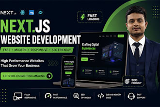 develop a modern responsive next js website