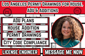 create los angeles permit drawings for house adu and additions