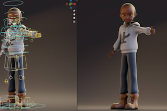 rig 3d character with facial rig and arkit in blendshapes in blender maya c4d