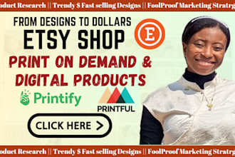 setup profitable etsy print on demand etsy store etsy printify etsy shop