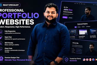 create premium modern portfolio website for personal brands