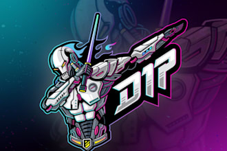 design futuristic cyberpunk logo for your brand