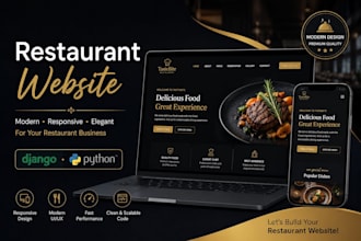 build a custom restaurant or hospitality website with django