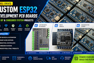 design accurate esp32 pcb, embedded system and iot hardware
