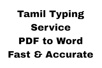 do tamil typing, PDF to word and data entry